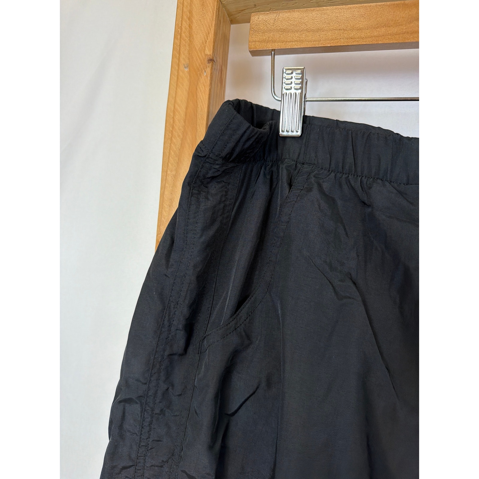 Nwt Gramicci Black Wide Leg Adjustable Waist Nylon Pants Xl — image 2 of 8